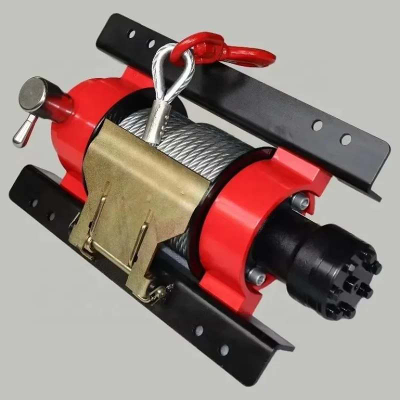 Towing Hydraulic Winch 5 Ton Capacity Manual Worm Winch 15m Steel Wire Rope Boat & Ship Use 3m Lifting Height Hand-Powered Crane