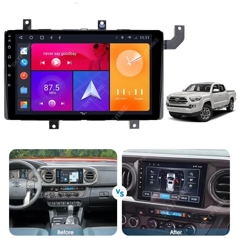 

For TOYOTA Tacoma 2015-2021 2 Din Car Radio Android Multimedia Player GPS Navigation IPS Screen 9 Inch