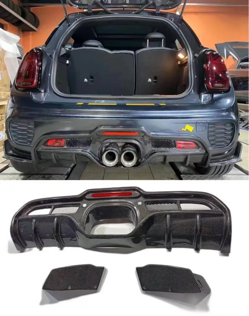 

Giomic Rear Diffuser Fins for Mini F56 Cooper JCW Carbon Fiber Rear Lip Bumper Bar Diffuser For F55 F56 F57 Body Kit Spoiler