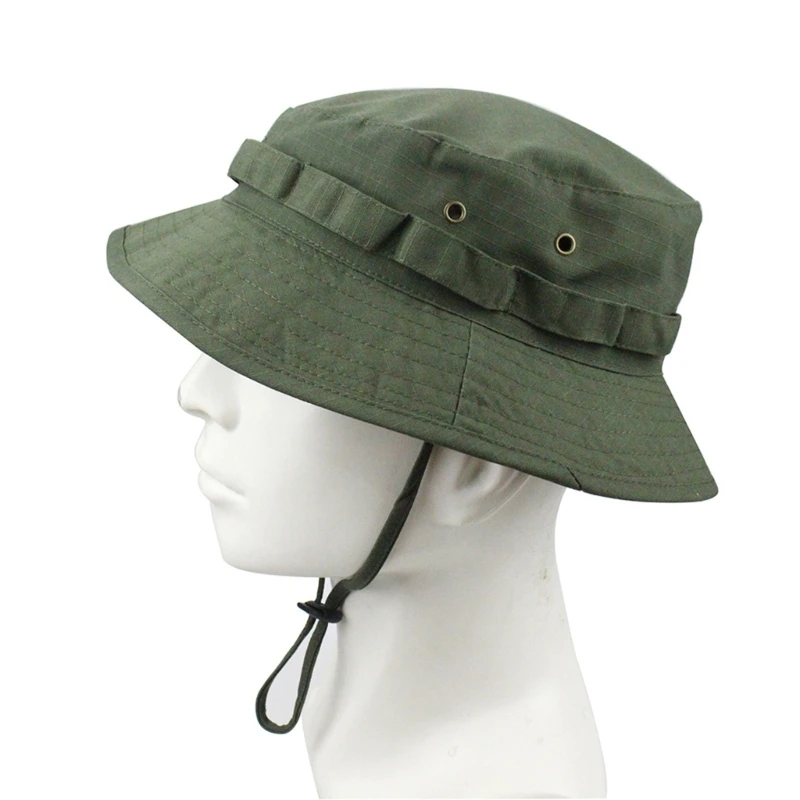 Boonie Bucket Hat with Adjustable Chin String Lightweight Packable Fishing Sun for Hiking Outdoor Travel