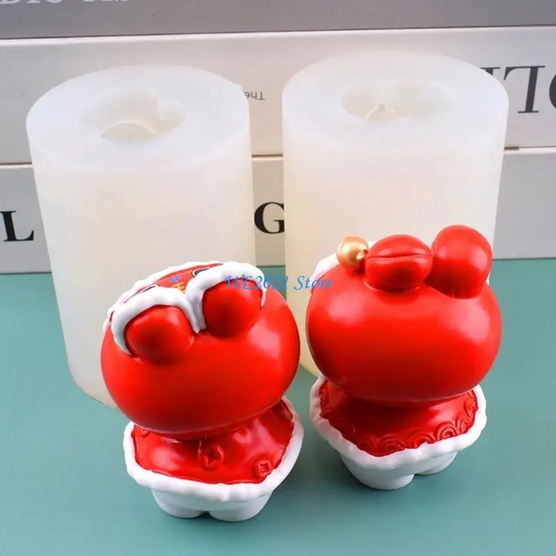 G5GC سيليكون شمعة قوالب الروائح شمعة صنع قالب الأرنب الجبس الجص قالب لصنع الشموع الصابون الديكورات المنزلية #4