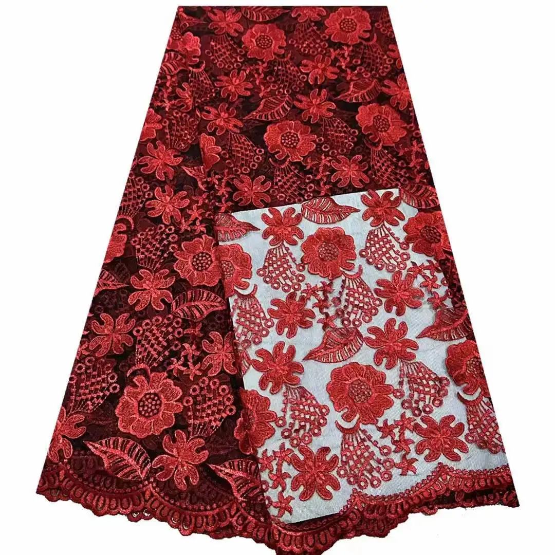 

Multicolor Mesh Lace Fabric Tulle Embroidery Sewing Design Accessories Banquet Party Wedding Dress Cloth 5 Yards Trim Wholesale