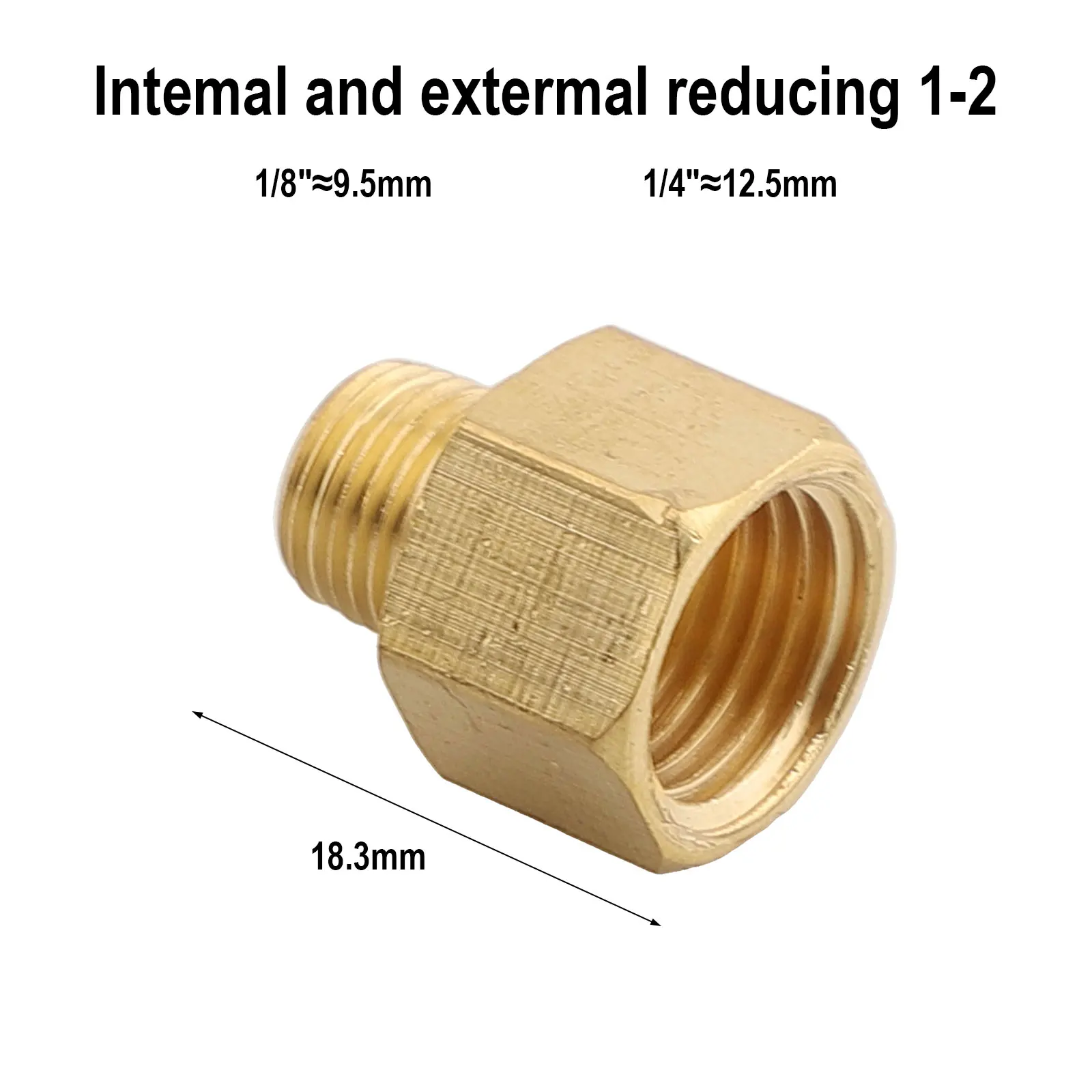 Premium Brass Internal and External Thread Connector for Various Valve Applications 18 14 38 12 inch NPT for BSP