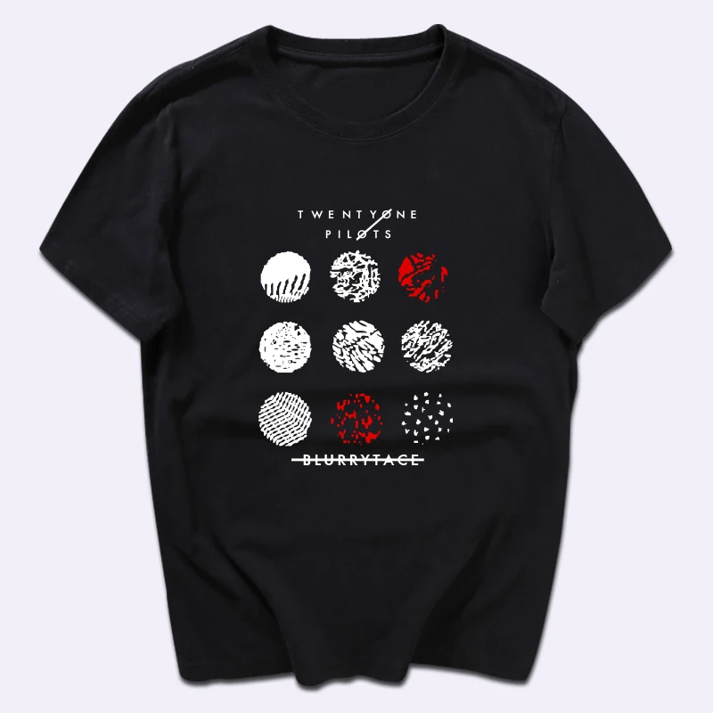 

Twenty-one Pilots Pop Combination Rock Band Men's and Women's Cotton Short-sleeved Outdoor Street Casual Hip-hop Punk T-shirt