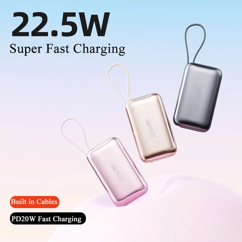 10000mAh Power Bank  22.5W PD20W Fast Charging Mini Powerbank Portable Charger External Battery for iPhone Xiaomi Samsung Huawei view 2