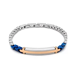 Runda Men's Stainless Steel Bracelet 22cm Adjustable Link Chain Wristbands Fashion Luxury Brand Accessory for Stylish Gentlemen