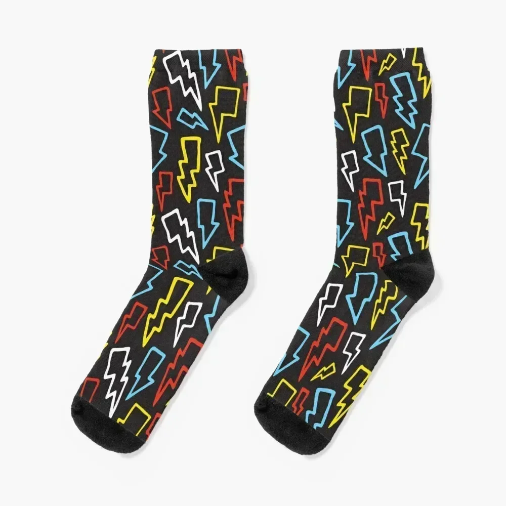

Thunderbolt Pattern Socks basketball sports stockings new in's christmas gifts Boy Socks Women's
