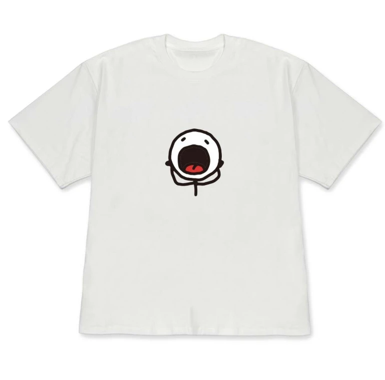 Minimalist Screaming Meme T-Shirt Funny Character Graphic Tee Casual Short Sleeve Shirt for Men Women Meme Lover Funny Gift Top