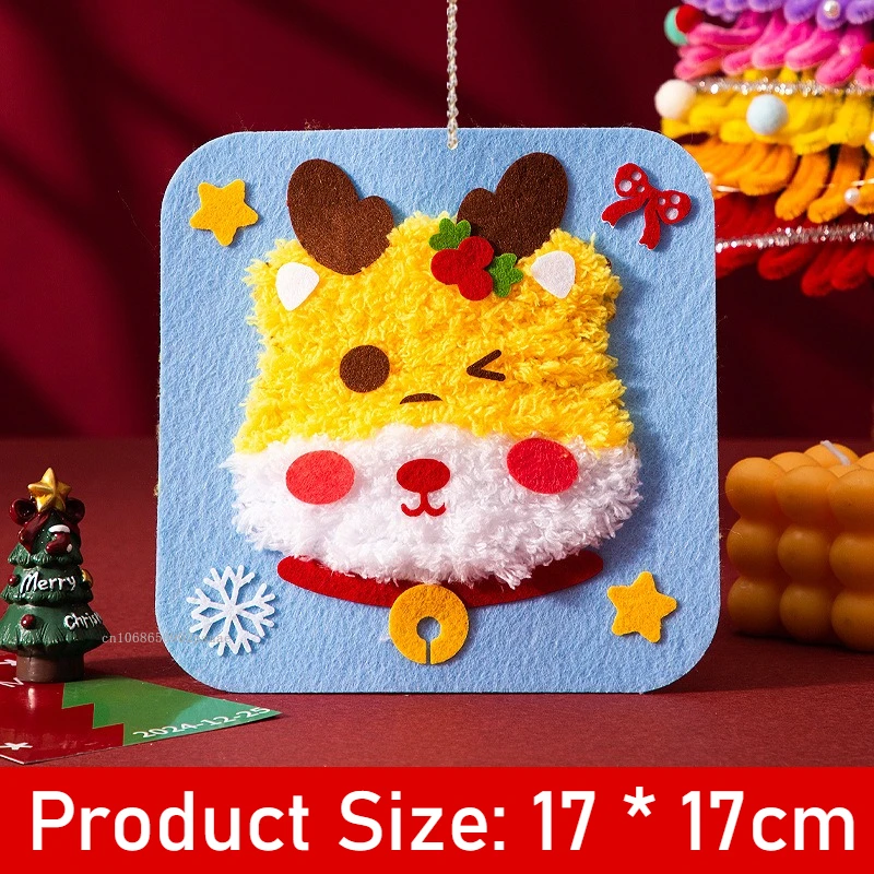 Non-Woven Fabric Christmas Sewing Kit Handmade DIY Material Sewing Projects Fun Threading Handicrafts Embroidery Kit Xmas Gift