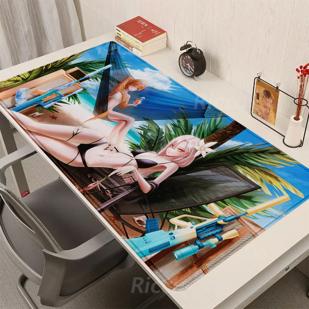 Best Sellers Girls’ Frontline Anime Large gaming electronic sportse accessories HD Printing Computer Lock edges Rubber Mouse Pad