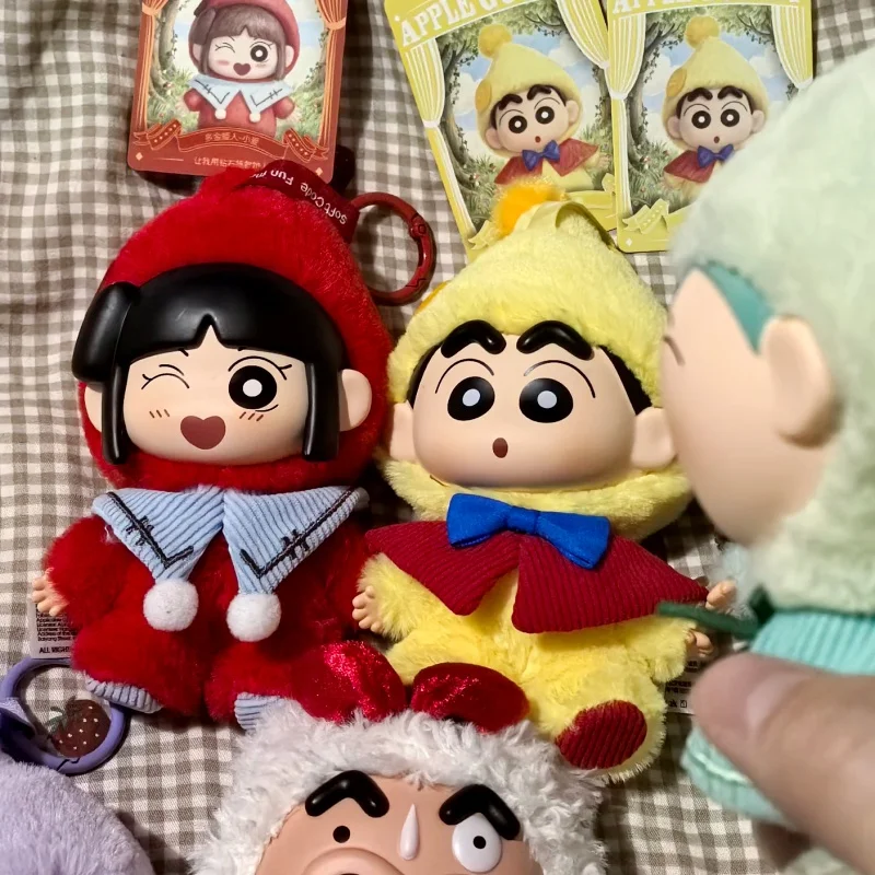

New Genuine Crayon Shin-Chan Apple Go Away Series Vinyl Blind Box Cute Bag Pendant Doll Collectible Toys Girl'S Birthday Gifts