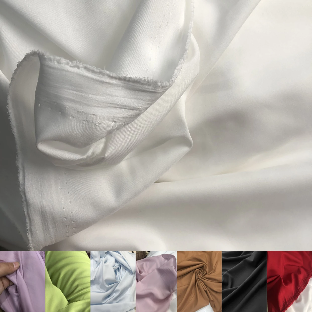 

50D тонкая, легкая и слегка эластичная внутренняя подкладка Белый, черный, синий, фиолетовый, розовый, мягкая ткань Платье, пальто, подкладка ветровки