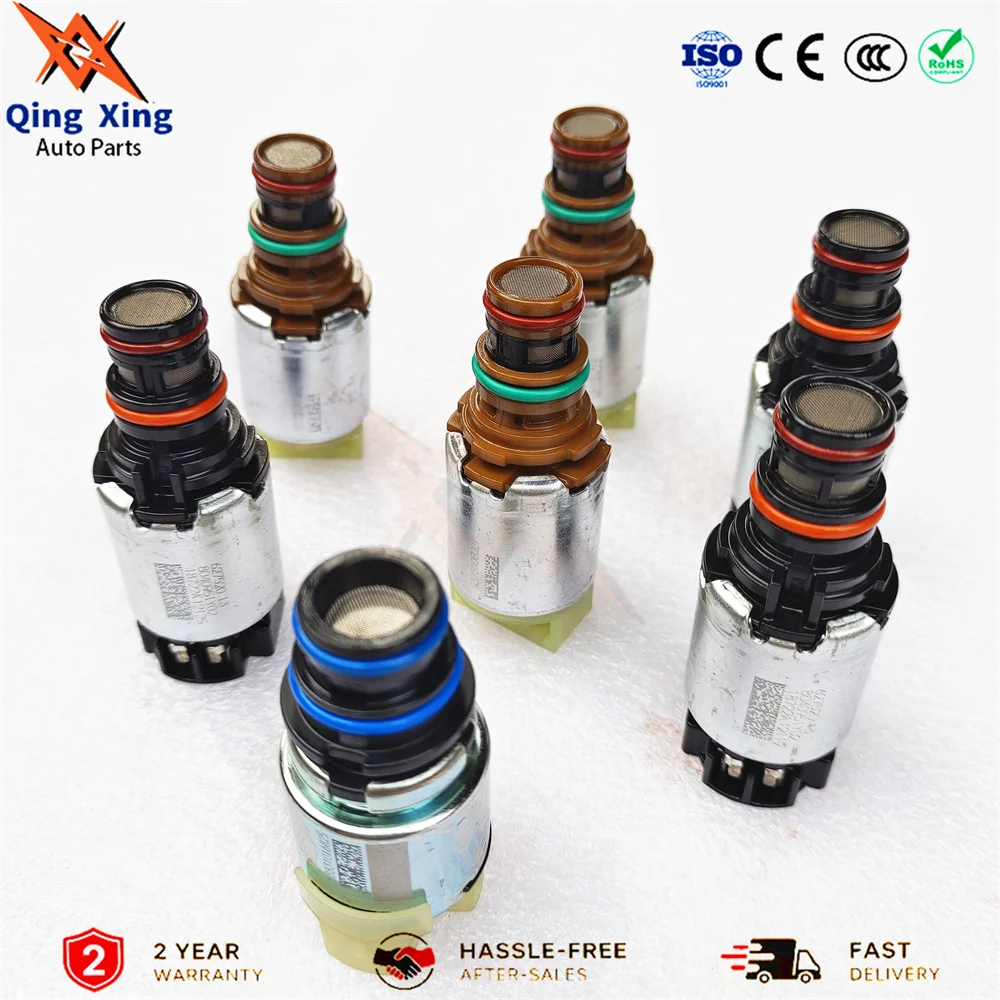 Original 6F15 6F35 6R80 Transmission Valve Body Solenoid Valve Kit AL39-7G276-AF 7PCS For Ford F-150 RANGER LINCOLN