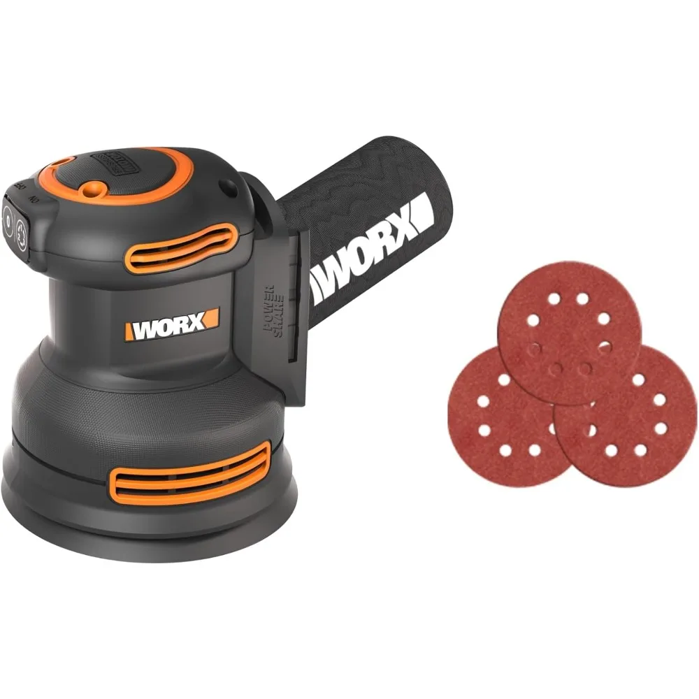 

20 V WX823L.9 Cordless Random Orbital Sanders, Brushless Sander Cordless, 150/120/80 Grit sanding paper, 20V Cordless Sander To