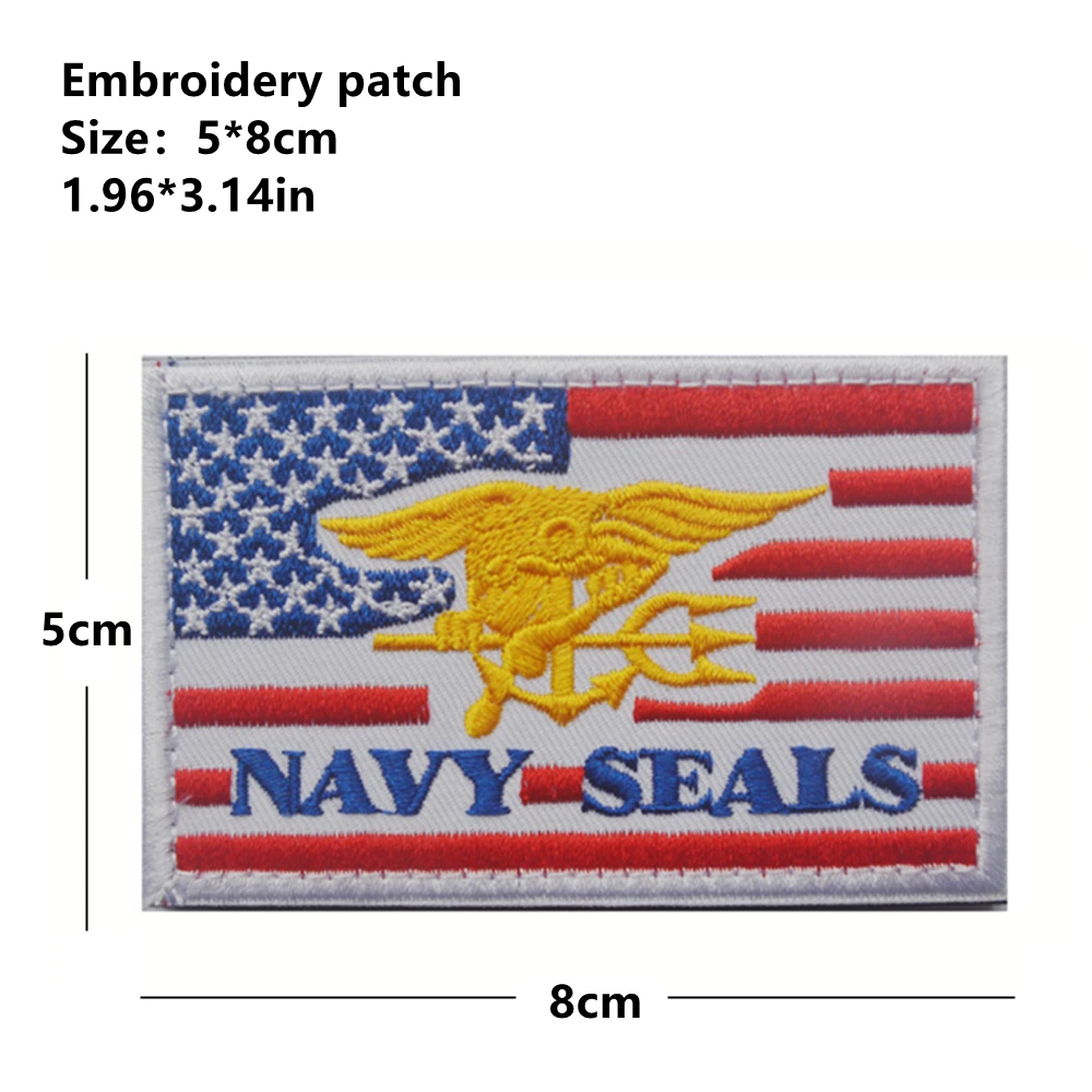 Navy SEAL NAVY SEALS Badge U.S.ARMY Military Patch Embroidered Outdoor Tactical Fabric Sticker For Clothing and Backpacks