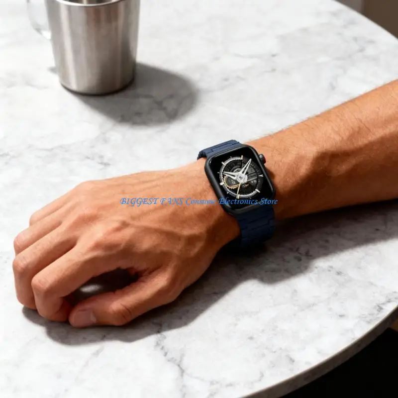 Convenient Fastener Silicone Watch Band System Comfortable Active Lifestyle Wearc for Watch