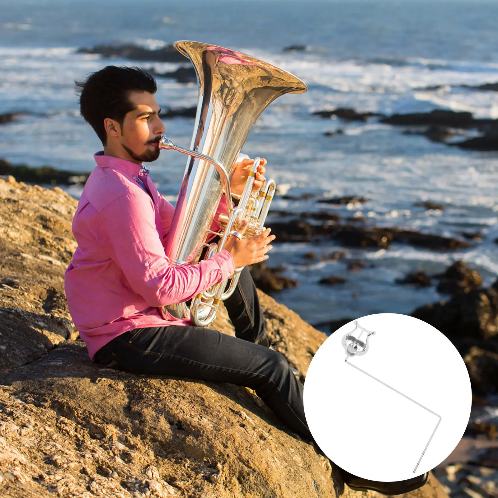 Soporte de Partituras Portátil para Tuba, Clip de Hierro Resistente para Instrumentos de Viento, Accesorio para Instrumentos Musicales