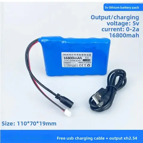 Batterie au Lithium 5V, micro-ordinateur à puce unique Rechargeable pour lampe LED extérieure, haut-parleur Bluetooth, ventilateur USB, batterie au Lithium