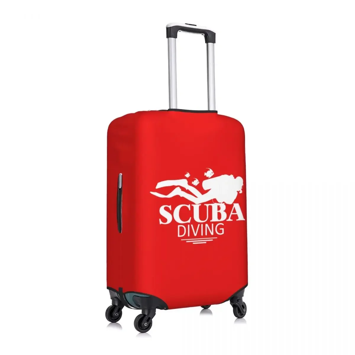 Custom Funny Scuba Luggage Cover Protector Cute Dive Travel Suitcase Covers for 18-32 Inch