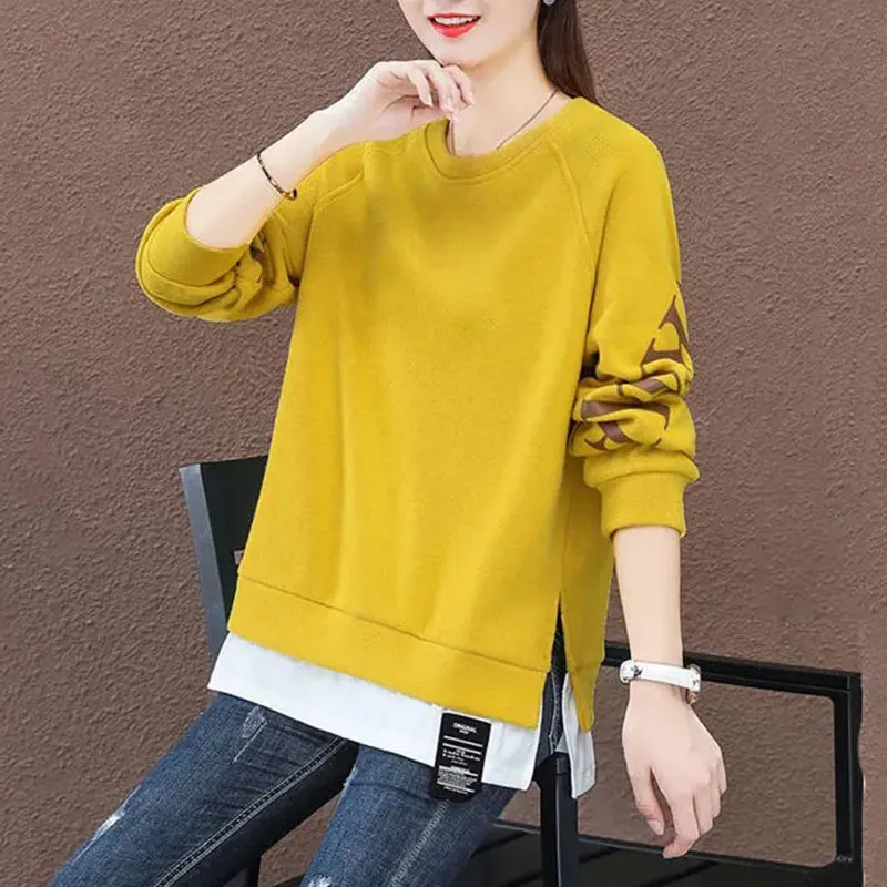 Długi, luźny sweter damski w stylu koreańskim, idealny na jesień i zimę, nowy, casualowy, odzież wierzchnia, top, nie starzący się.