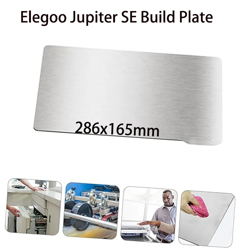

ENERGETIC Elegoo Jupiter SE Build Plate 286x165mm Magnetic Steel Sheet + Base Bed SLA/DLP UV Resin LCD Printing