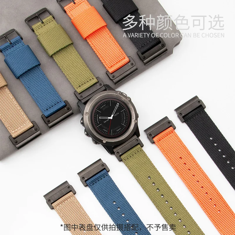 Nylon canvas Watch Band QuickFit 22mm 26mm For Garmin Epix Pro Gen 2 47mm 51mm/Fenix 7X 7 Pro/Quatix 6 6X 5X Strap Bracelet image 2