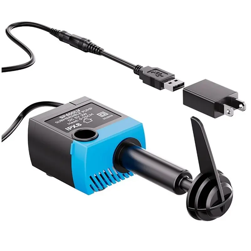 ABGH-Cat Water Fountain Pump SP-400LV With Large Handle Power Adapter Replacement For Petsafe/Drinkwell Fountains US Plug