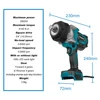 Kamolee高トルクインパクトレンチ、ワイヤレス充電、電気レンチツール、Makita18V-21Vバッテリー、4100n.m、3/4インチと互換性があります 2