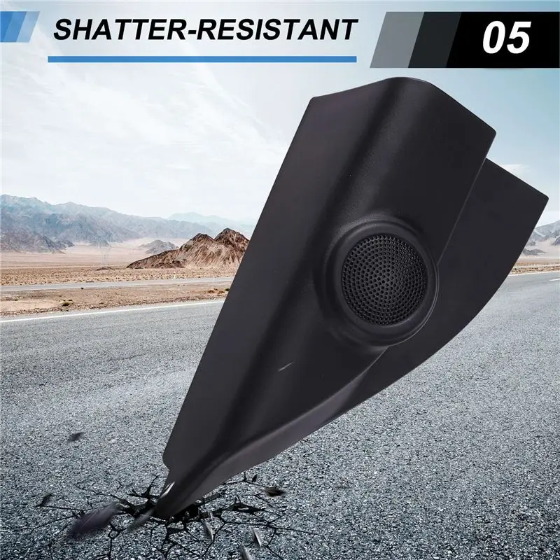 AEA7-Black Tweeter Mould Front Door Lower Frame For Toyota Hilux Revo Fortuner 2015-2020