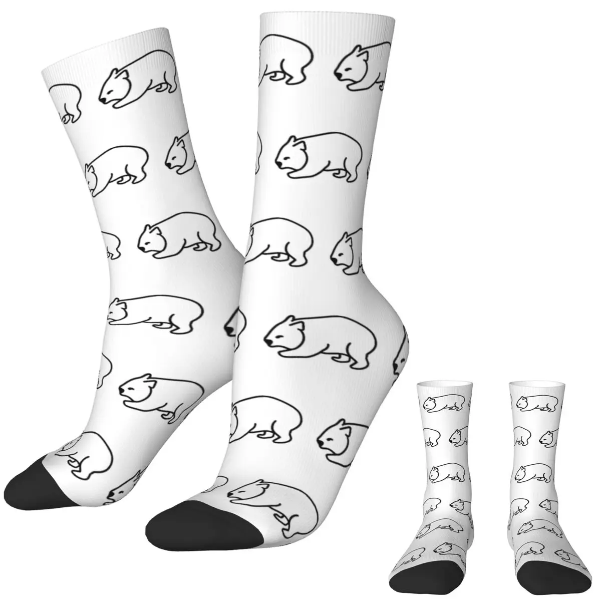 Women Men Socks Australian Wombat Doodle Logo Stockings Winter Korean High Quality Socks Graphic Outdoor Anti Slip Socks