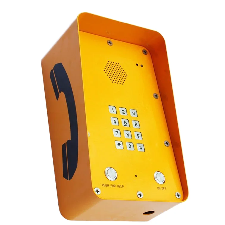 KNZD-09A Industrial Corded Telephone Sip Intercom with Keypad and Poe Powered Handsfree for Indoor Use in Subway