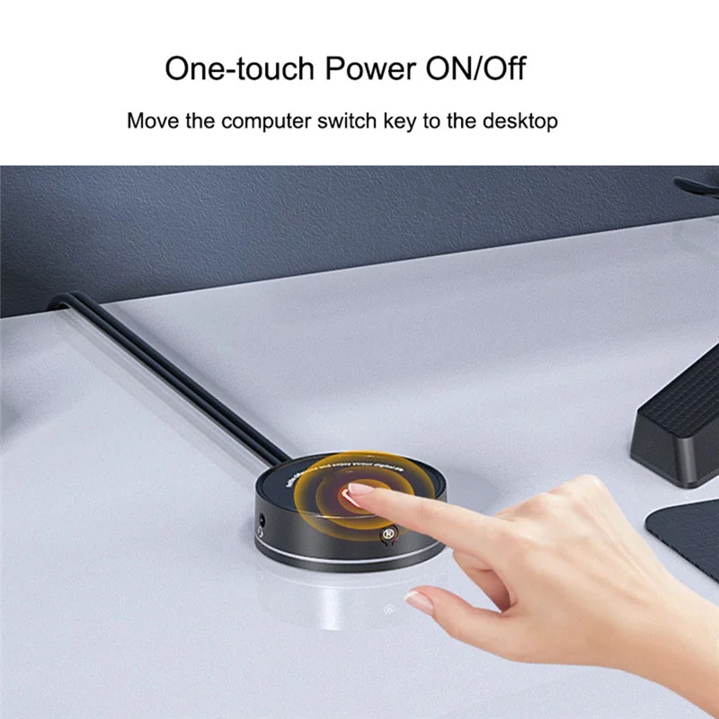 

SQPP-Computer Desktop Switch Internet Cafe Universal USB3.0 Audio Home Desktop External Power Extension Button