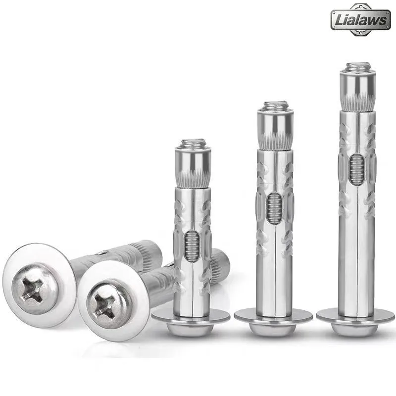 304 Stainless Steel Built-in Expansion Screw Round Head Phillips Cross Implosion Expansion Concrete Anchor Bolt M6 M8 M10