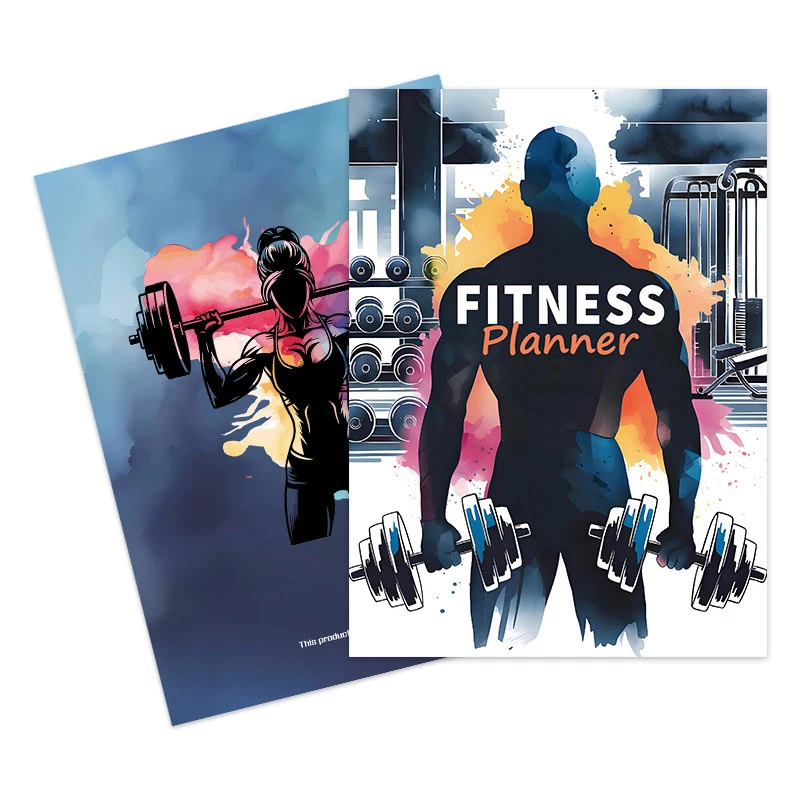 Fitness Planner Notebook การจัดการเวลา วางแผนออกกําลังกาย เหมาะสําหรับผู้ที่ชื่นชอบการออกกําลังกาย การฝึกสุขภาพและประสิทธิภาพ