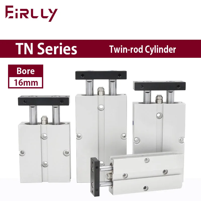 

TN16X20S Twin-rod cylinder TN double acting bore size 16mm stroke 10-200 with magnet Air Cylinder TN16X10S TDA16X20S TN16X50S