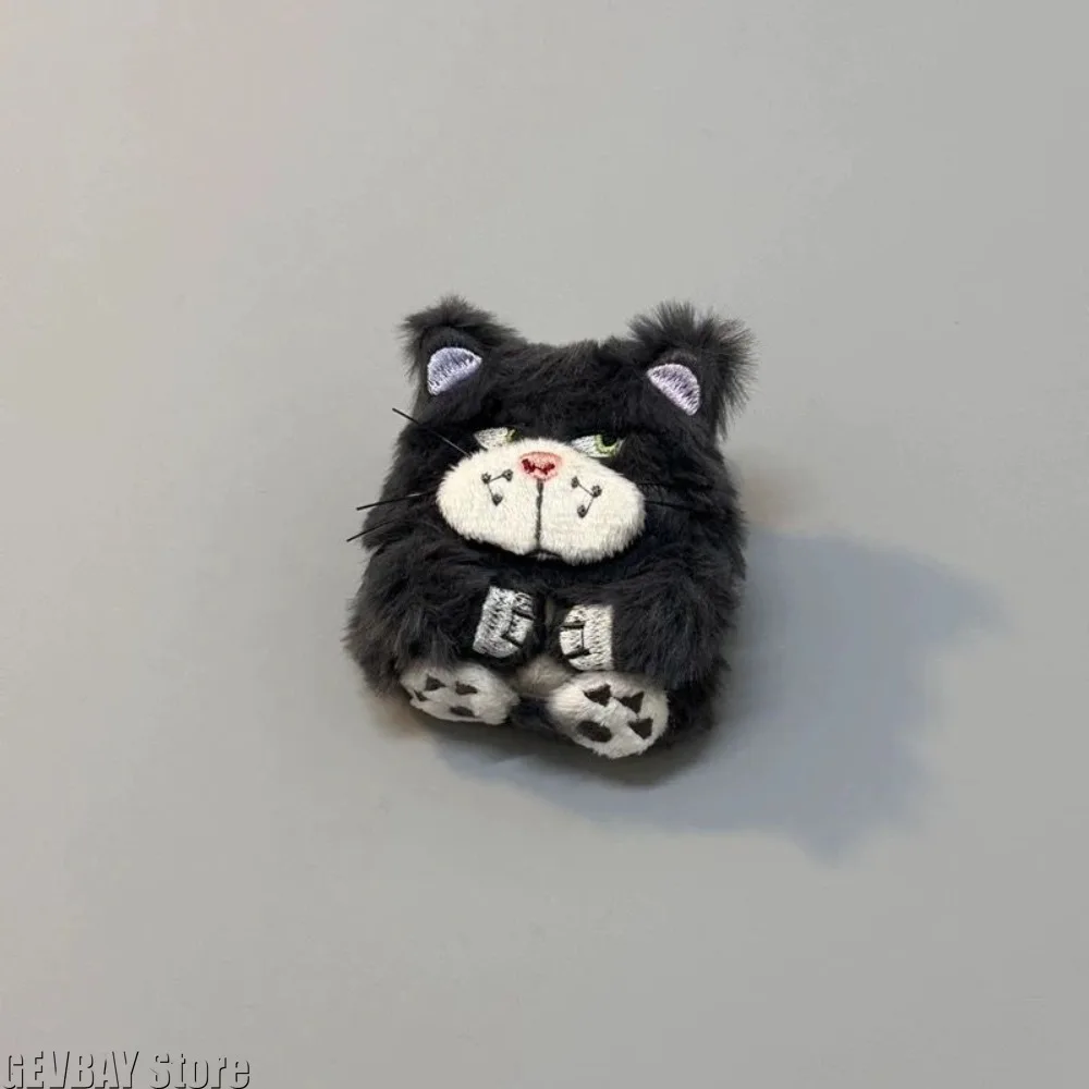 Japan Anime Cartoon Grey Cat Plush Earphone Case for Airpods Pro 2 Korea Cute Animal Furry Headphone Cover for Airpods 1/2/3/Pro view 4