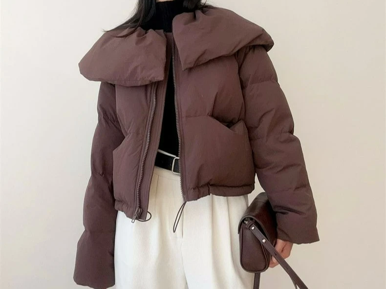 2025 Vintage Coat Women's Winter Top with A High-end Temperament Thickened Double-sided Cotton Jacket