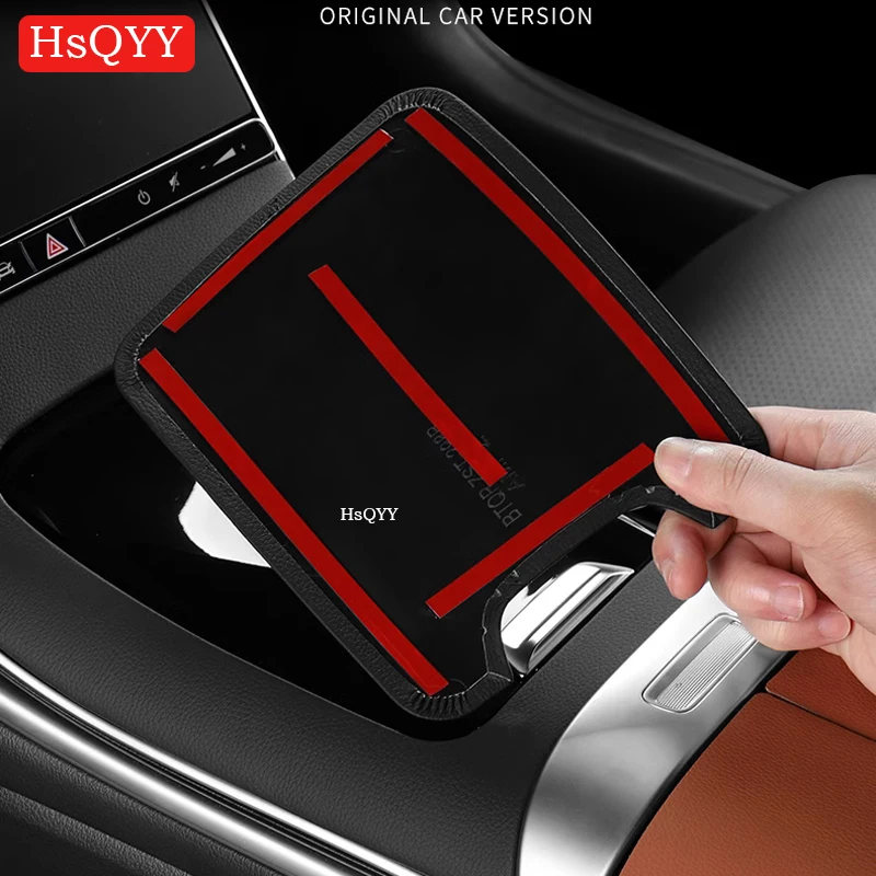 For Mercedes Benz S Class W223 S400 S450 S500 Car Center Console Leather Style Panel Cover Trim Panel Frame Interior Accessories