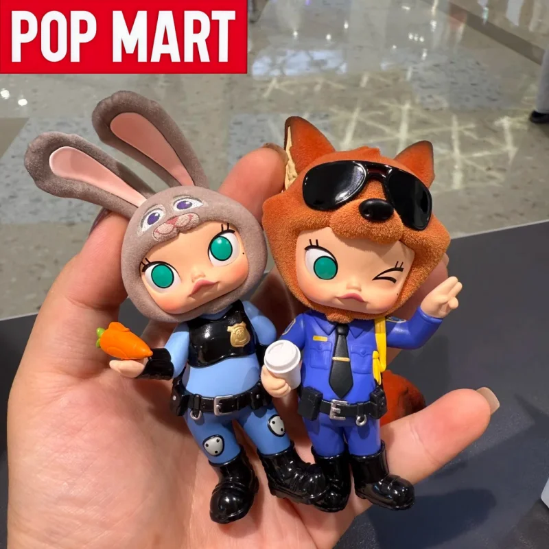 

POP MART Molly × Zootopia совместная серия, мультяшная аниме-фигурка, слепая коробка, милые модные игрушки, орнамент, подарки на день рождения для девочек и мальчиков