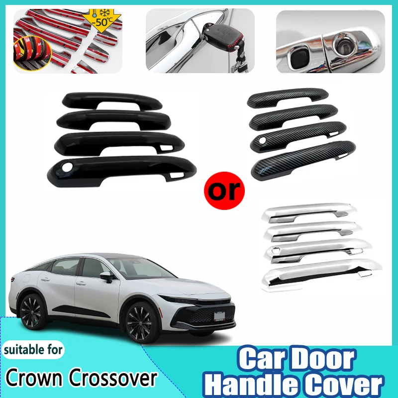 

For Toyota Crown Crossover S235 2023 2024 2025 MK16 Automobile Grips Chrome Auto Door Outside Handle Scratches Car Accessories