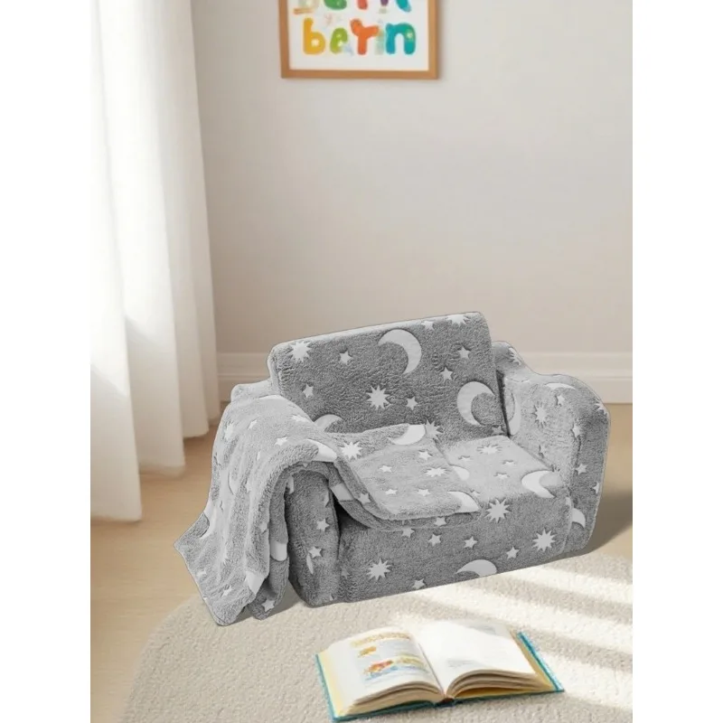 Folding sofa, luminous small apartment, parent-child reading corner, children's camping sofa bed