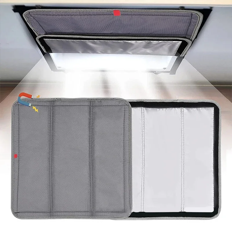 

41X41Cm Foldable Rv Skylight Sunshade Aluminum Reflective Insulated Sun Shield Blackout Cover for Camper Trailer Caravan