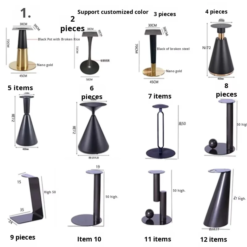 Light Luxury Modern Design Stainless Steel Table Base Durable Coffee Table Leg Bracket for Leisure and Negotiation