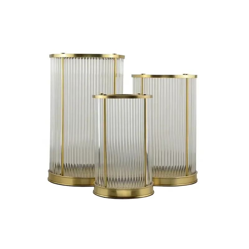 Romantic Glass Copper Candlestick for Wedding Decoration Simple Modern Home Dining Table Atmosphere Decor Elegant Centerpiece