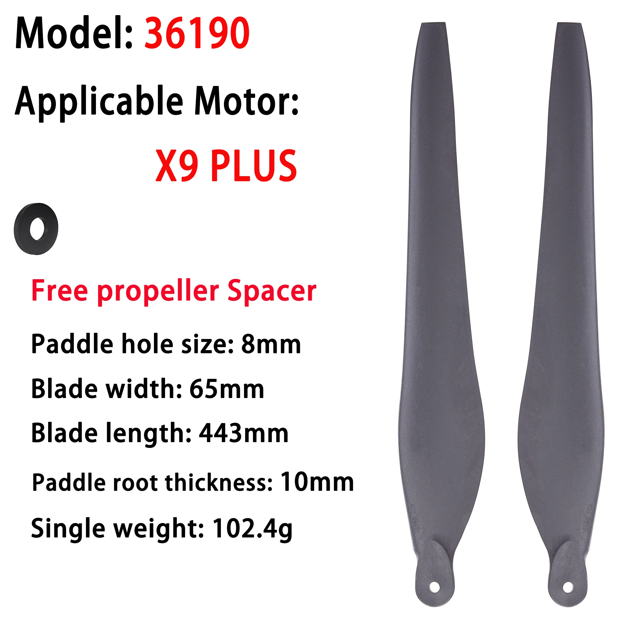 

36190 Carbon Nylon Propeller 36 Inch CW CCW Props For Hobbywing X9/X9 Plus/X9Max Agricultural Protection Plant Drone Accessories