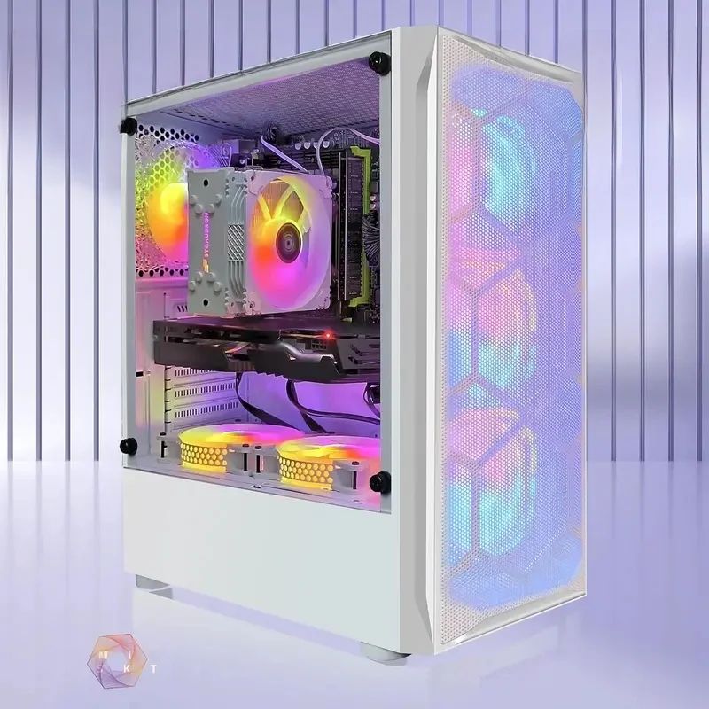 Desktop da gioco, RX 590 8G GDDR5, Xeon E5 2,5G fino a 3,3G, memoria 32G, SSD 1T, WiFi 600M, BT 5.0, ventola RGB x 6