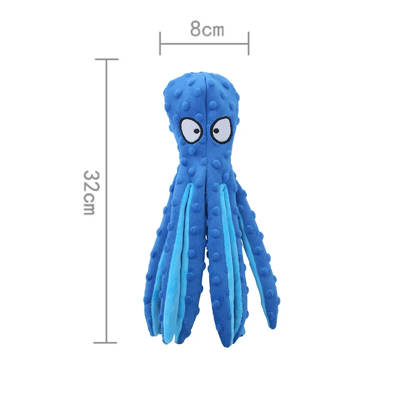 Pet Plush Toy Octopus Skin Shell Dog Puzzle Bite Resistant Sounding Toy Octopus Cat and Dog Supplies