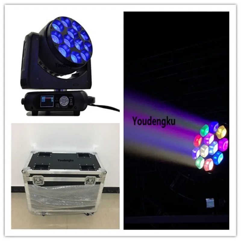 

4pcs with flightcase zoom led wash moving head 12*40w 4in1 RGBW DMX Zoom LED Beam Wash Moving Head Light with Pixel control