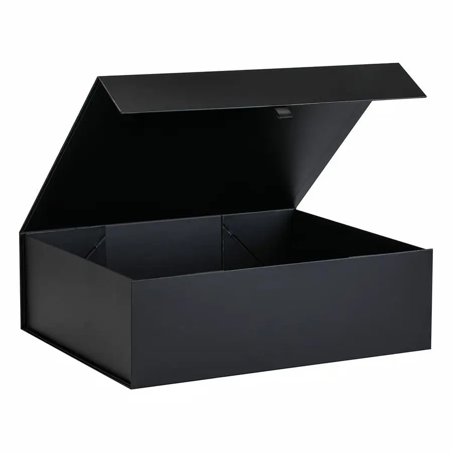 

Большая черная подарочная коробка 19x16x6 дюймов, подарочные коробки для подарков с крышкой, магнитная застежка, складная, коробка для предложения Groomsman, день рождения