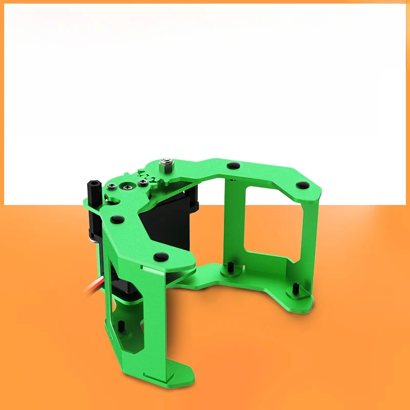 อลูมิเนียมสีเขียวหุ่นยนต์ Claw AntiBlock Servo Gripper สําหรับแขนหุ่นยนต์ Mechanical Clamp Holder